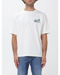 Drole de Monsieur - Slogan Print Cotton T-Shirt With Dropped Shoulders - Lyst