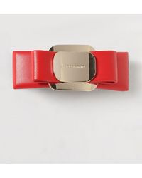 Ferragamo - New Vara Calfskin Hair Clip - Lyst