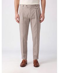 Santaniello - Cotton And Linen Tailored Trousers - Lyst