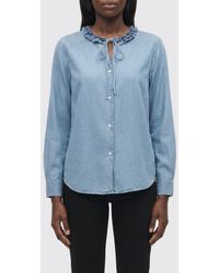 Aspesi - Cotton Shirt With Ruffles - Lyst
