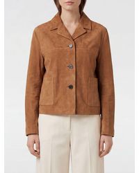 Arma - Single-Breasted Suede Leather Jacket With A Slim Fit - Lyst