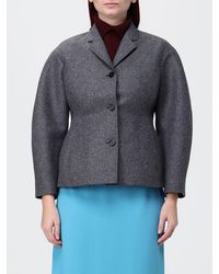 Jil Sander - Single-Breasted Virgin Wool Blazer With Balloon Sleeves And A Slim Fit - Lyst