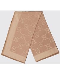 Gucci - Schal Aus Wolle Und Seide Mit Monogramm-Muster - Lyst