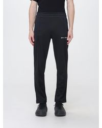 Palm Angels - Slim Fit Technical Fabric Track Trousers With Logo - Lyst