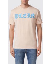 Philipp Plein - Gothic Cotton T-Shirt With Contrasting Logo Print On The Chest - Lyst
