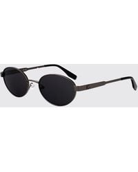 KARL LAGERFELD - Oval Metal Sunglasses With Vintage-Inspired Design - Lyst