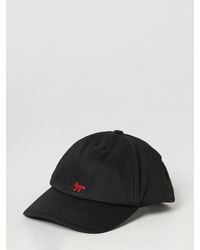 Maison Kitsuné - Maison Kitsun&Eacute Cotton Twill Baseball Cap With Embroidered Logo - Lyst