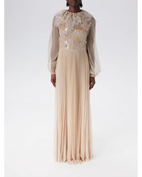 Fabiana Filippi - Crêpe Long Dress With Embroidery - Lyst