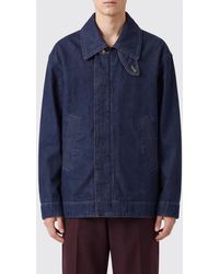 Dries Van Noten - Cotton Denim Jacket With Concealed Closure - Lyst
