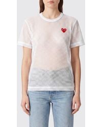 COMME DES GARÇONS PLAY - Comme Des Gar&Ccedil	Ons Play Mesh T-Shirts With Logo - Lyst