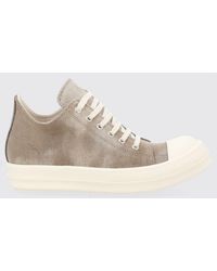 Rick Owens - Suede Low-Top Sneakers With Rubber Toe Cap - Lyst