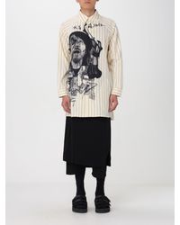 Yohji Yamamoto - Camicia in cotone con stampa - Lyst
