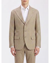 Brunello Cucinelli - Prince Of Wales Single-Breasted Blazer - Lyst