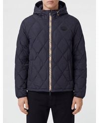 Burberry - Hooded Quilted Nylon Puffer Jacket With Ekd Logo - Lyst