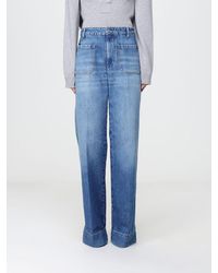 Victoria Beckham - Alina High-Waisted Wide Leg Jeans With Patch Pockets - Lyst