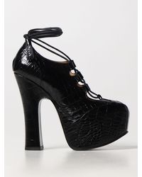 Melissa + Vivienne Westwood Anglomania Skyscraper Iii Pearl Heeled Shoes in  Black | Lyst Canada