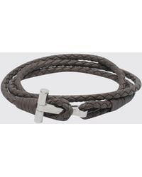 Tom Ford - Multi-Strand Woven Calfskin Leather Bracelet With Logo - Lyst