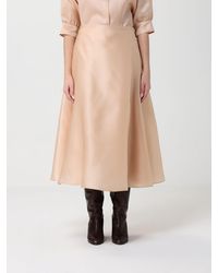 Alberta Ferretti - Silk Organza Midi Skirt - Lyst