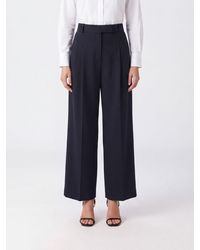 By Malene Birger - Cropped Wide-Leg Tailored Trousers With High Waist - Lyst