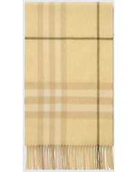 Burberry - Vintage Check Print Cashmere Scarf - Lyst
