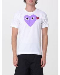 COMME DES GARÇONS PLAY - Comme Des Gar&Ccedil	Ons Play Printed Cotton T-Shirt - Lyst