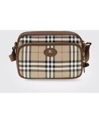 Burberry - Check Cotton Cross-Body Bag With Embroidered Ekd Logo - Lyst