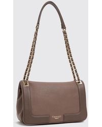 Twinset - Grained Faux Leather Shoulder Bag With Braided Handle - Lyst