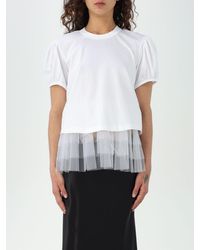 Noir Kei Ninomiya - T-shirt in cotone e tulle - Lyst