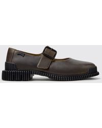 Camper - Pix Smooth Leather Low-Heeled Mary Janes With Xl Extralight Sole - Lyst