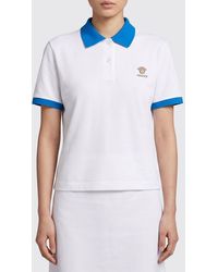 Versace - Medusa Cotton Polo Shirt - Lyst