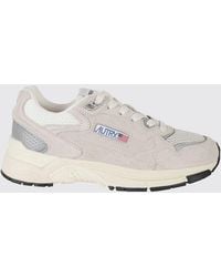 Autry - Hyperway Two-Tone Leather And Mesh Sneakers With Cut-Out Logo - Lyst