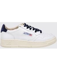 Autry - Medalist Low Calf Leather Sneakers With Perforated Toe - Lyst