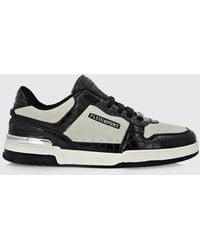 Philipp Plein - Suede And Crocodile Print Leather Sneakers - Lyst