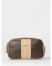 Liu Jo - Grained Faux Leather Bag With Printed Monogram - Lyst