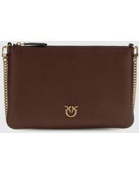 Pinko - Flat Love Bag Simply Leather Clutch - Lyst