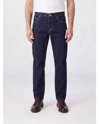 Dolce & Gabbana - Dolce &Amp Gabbana Straight Fit Cotton Denim Jeans With Rear Logo Plaque - Lyst