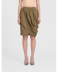 Chloé - Chlo&Eacute Draped Cotton Skirt - Lyst