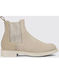 Doucal's - Suede Chelsea Boots With Rubber Sole - Lyst
