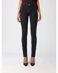 Philipp Plein - Cropped Skinny Stretch Denim Jeans With Hexagon Logo - Lyst