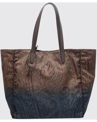 Etro - Arnica Paisley Nylon Tote Bag With Double Leather Handles - Lyst