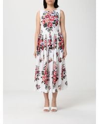 Dolce & Gabbana - Dolce &Amp Gabbana Cotton Dress With Floral Print - Lyst