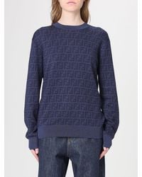 Fendi - Ff Wool And Silk Knit - Lyst