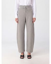 The Attico - Wide Leg Cotton Jogging Trousers With High Drawstring Waist - Lyst