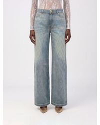 Balmain - High-Waisted Wide-Leg Jeans - Lyst