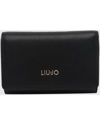 Liu Jo - Rechteckige Brieftasche Aus Kunstleder Mit Metallischem Logo - Lyst