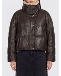 Brunello Cucinelli - Relaxed Fit Lambskin Puffer Jacket With Shearling Interior - Lyst