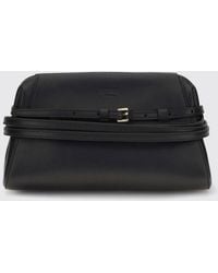Moschino - Tie Me Leather Mini Clutch With Removable Strap - Lyst