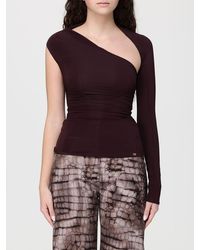 Elisabetta Franchi - Stretch Viscose Cut Out Top - Lyst