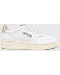 Autry - Medalist Low Smooth Calfskin Trainers With Carved Logo - Lyst