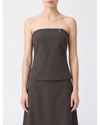Paloma Wool - Off-The-Shoulder Wool Blend Bandeau Top With Straight Neckline - Lyst
